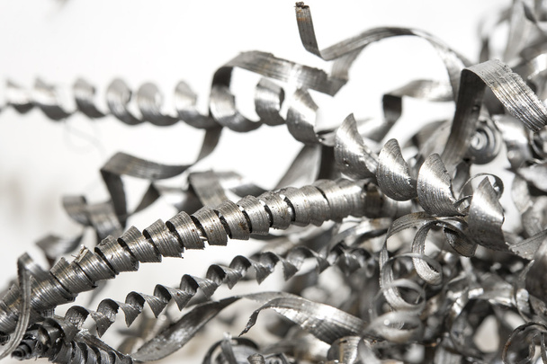 Closeup raspas de aço em espiral torcida. Indústria de perfuração
 - Foto, Imagem