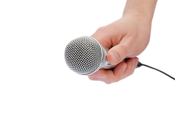 microphone dans une main l'isolé
 - Photo, image