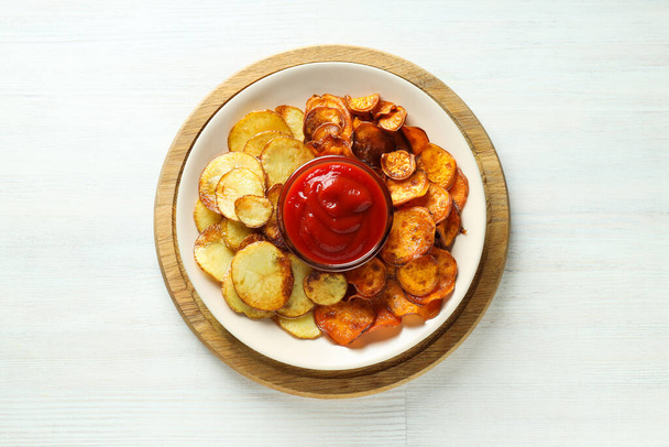 Concept of tasty food - sweet potato fries - 写真・画像