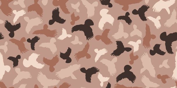 Uçan Kakadu kuşları tarafsız renklerde kusursuz desenler sergiliyorlar. Duvar kağıdı arka plan. Moda tekstil yaz baskısı ya da ambalaj için tasarım.  - Vektör, Görsel