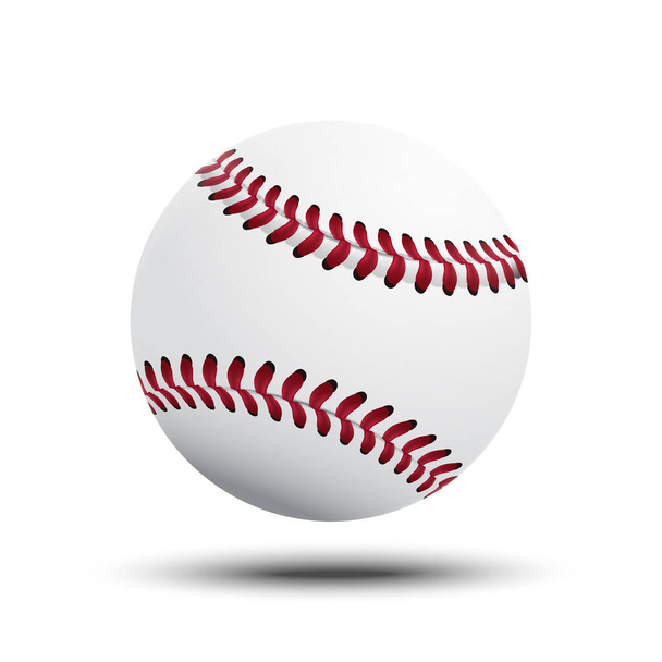 Vector illustration. Baseball ball isolated on white background. - Вектор, зображення