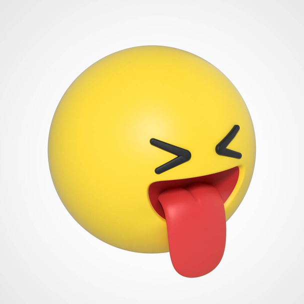 3d emoji emoticon character, tongue out - Photo, Image