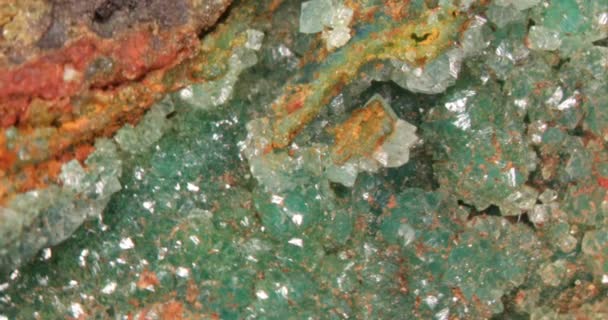 Adamin crystals from Greece under the magnifier - Footage, Video