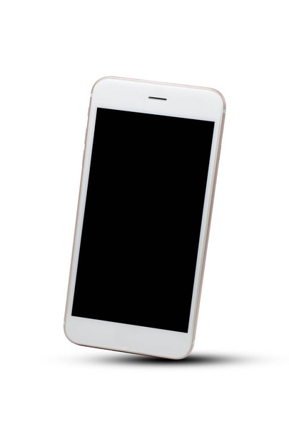 Mobiele smartphone op witte achtergrond technologie, mobiele telefoon isoleren, telefoon witte achtergrond - Foto, afbeelding