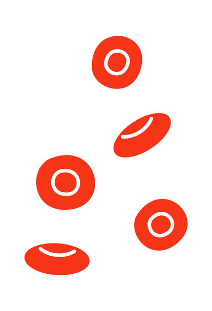 Ilustrace vektorových buněk ploché krve - Vektor, obrázek