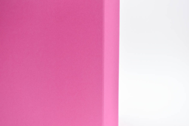 pink paper box texture background, package for design - Foto, Imagem
