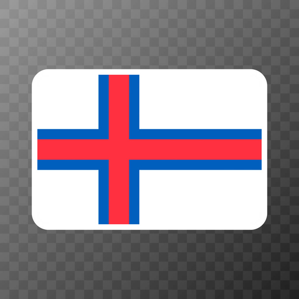 Faroe Islands flag, official colors and proportion. Vector illustration. - Vector, Imagen