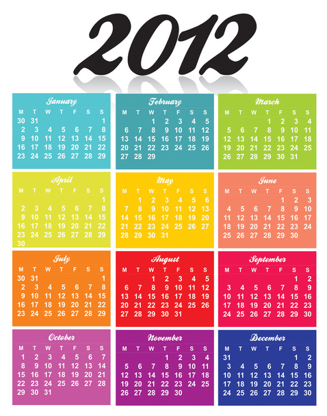 ημερολόγιο 2012 - Φωτογραφία, εικόνα