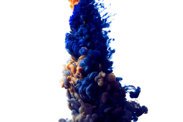 Blue color drop paint abstract background - Foto, imagen