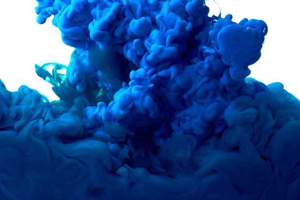 Blue color drop paint abstract background - Fotó, kép