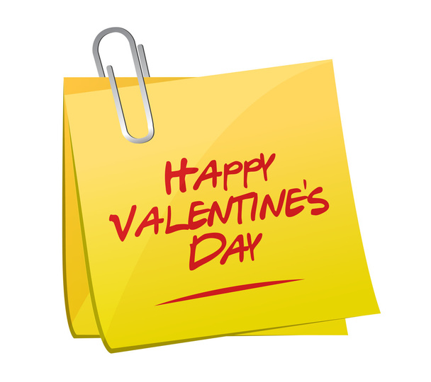 happy valentines day memo post illustration design - Foto, immagini
