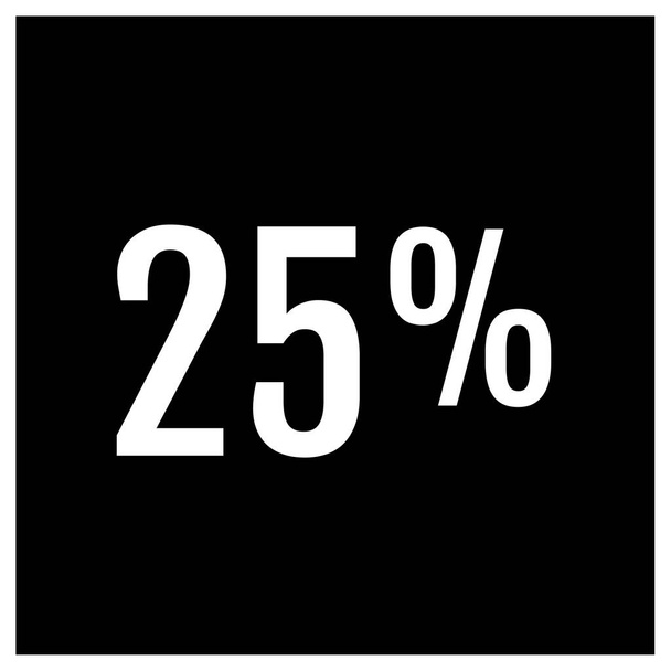 25%のアイコンベクトル図 - ベクター画像