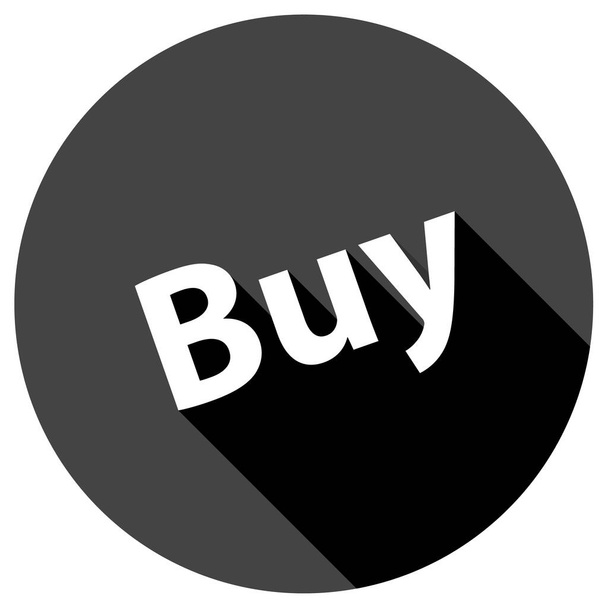 buy icon isolated on black background  - Вектор, зображення