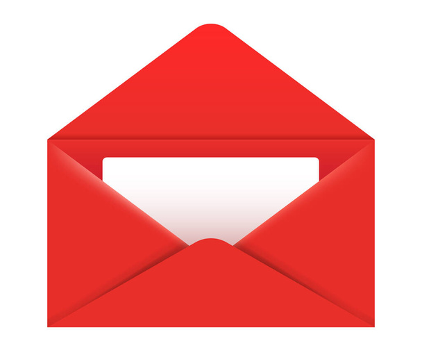 Red envelope. Vector clipart isolated on white background. - Vektor, Bild