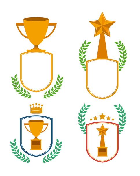 Diseño de trofeos, ilustración vectorial
. - Vector, imagen