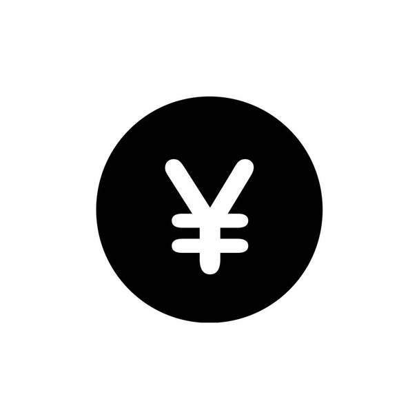 yen icon.  isolated vector on white background. flat vector symbol design  - Vektori, kuva