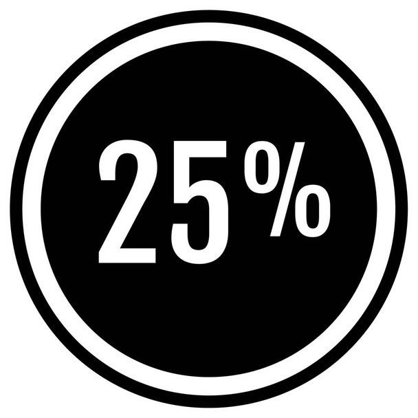 25-процентная иконка - Вектор,изображение