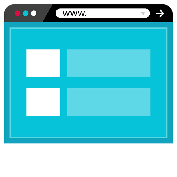 ikona webového prohlížeče jednoduchá ilustrace - Vektor, obrázek