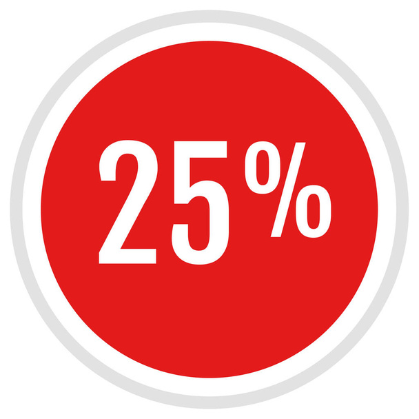 percent discount button vector illustration - Vector, imagen