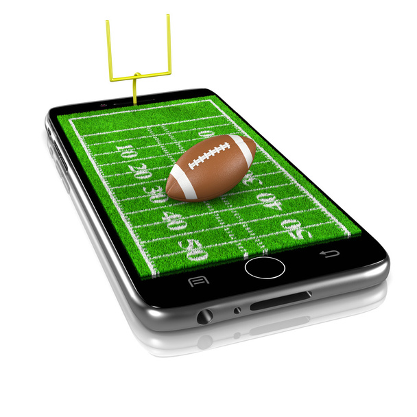 Amerikai futball, okostelefon, sport App - Fotó, kép
