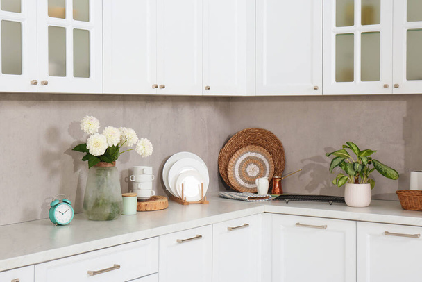 Beautiful kitchen interior with stylish modern furniture - Foto, Bild