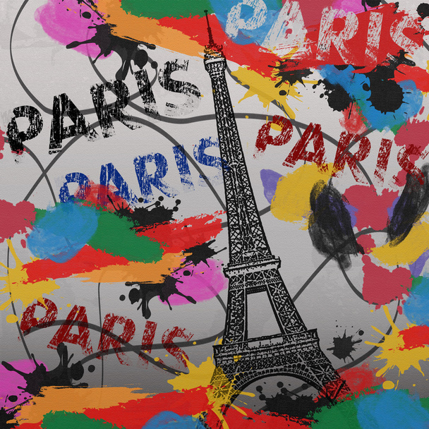 Paris vintage grunge poster - Vektör, Görsel