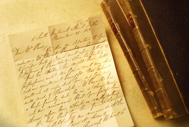 Letter from 1800's, example of handwriting - Fotografie, Obrázek