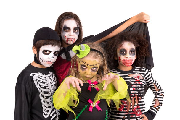 Niños con disfraces de Halloween - Foto, Imagen
