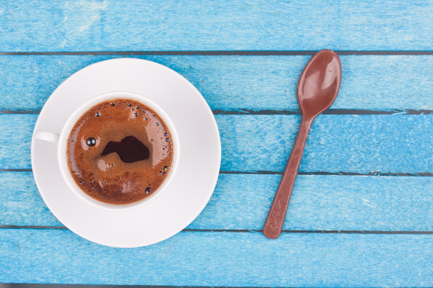 Turkish coffee and spoon - Foto, imagen