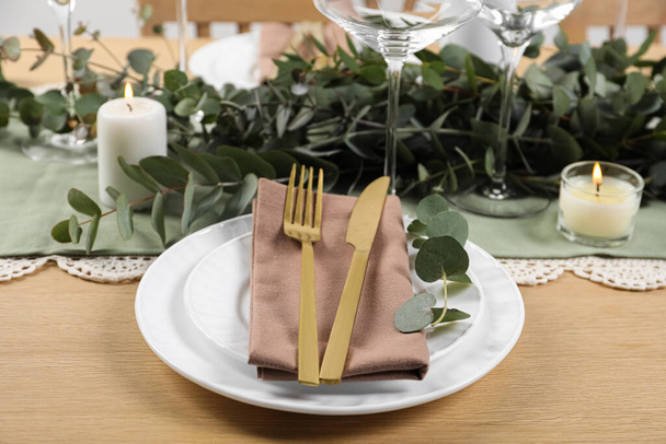 Stylish elegant table setting for festive dinner - Фото, зображення