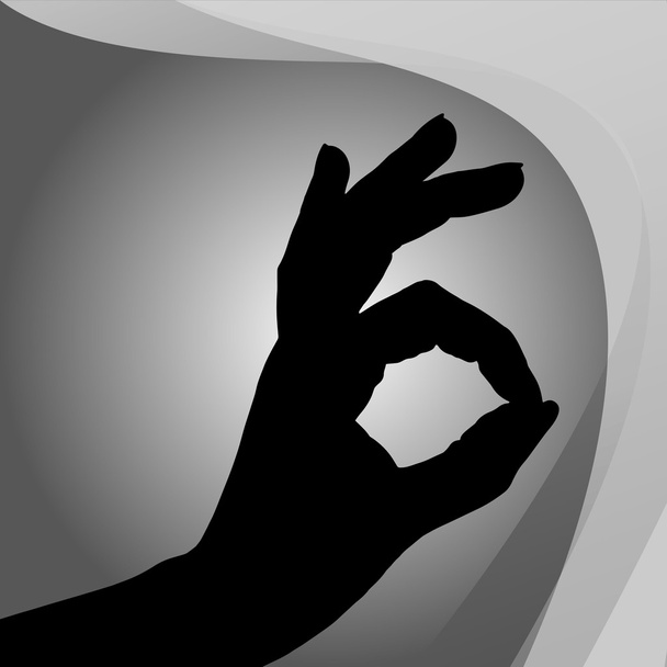 Hand with ok sign - Vector, Image