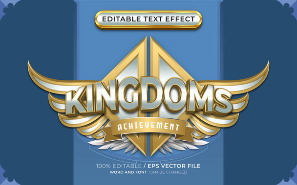 Королівства Крилатий емблема з корисними текстовими ефектами
 - Вектор, зображення