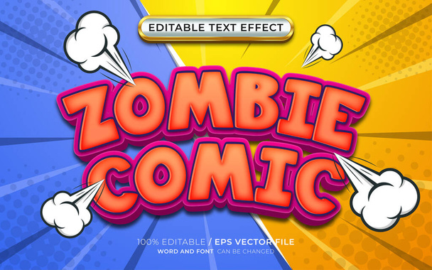 Modifiable Zombie Ccomic 3D Effet de texte Style BD - Vecteur, image