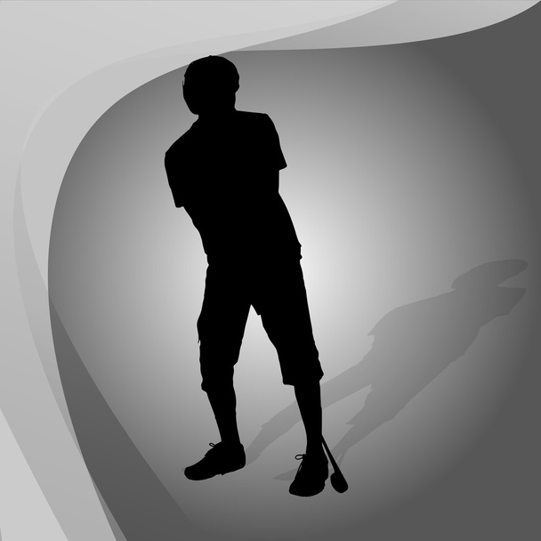 Man who plays golf. - Vector, Image