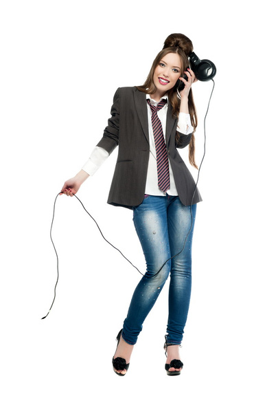 Sexy girl  in headphones - Foto, Bild
