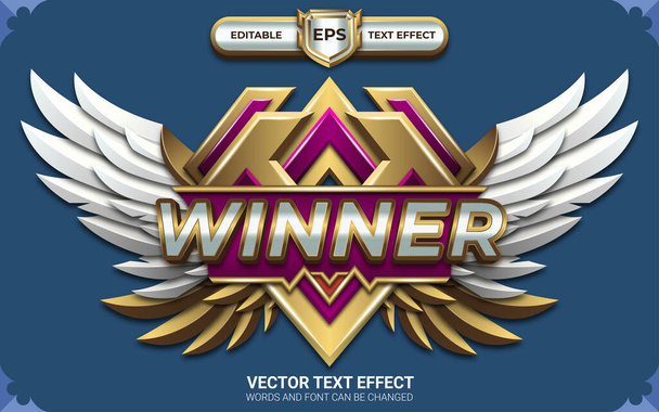 Значок переможця гри з ефектом редагування тексту
 - Вектор, зображення