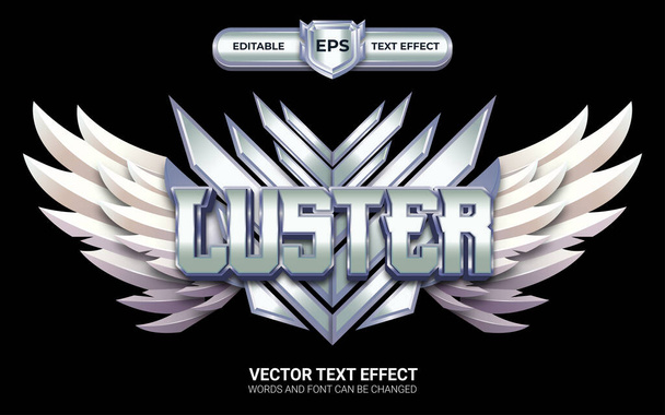 Insignia de lustre con efecto de texto editable - Vector, Imagen