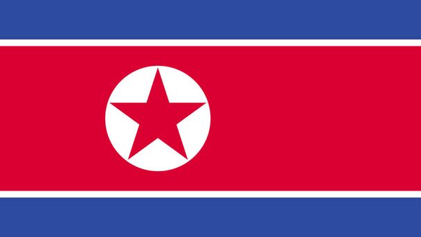 Art Illusztráció tervezés nemzet zászló jel szimbólum ország Észak-Korea - Vektor, kép