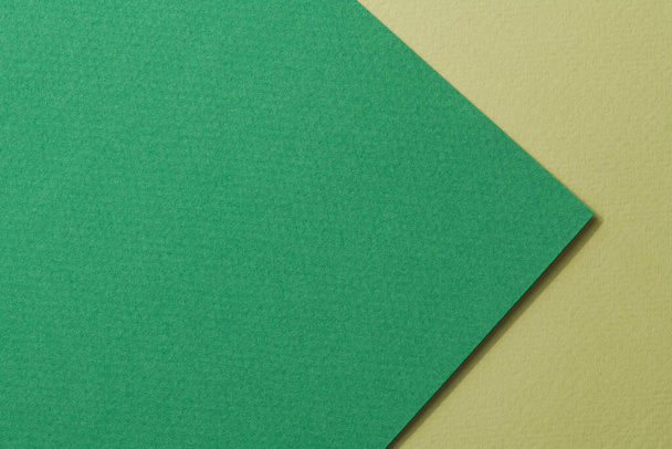 Rough kraft paper background, paper texture different shades of green. Mockup with copy space for text - Fotoğraf, Görsel