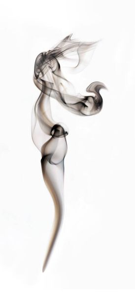 fine art abstract photo of fuzzy shapes of smoke on a white background. - Fotó, kép