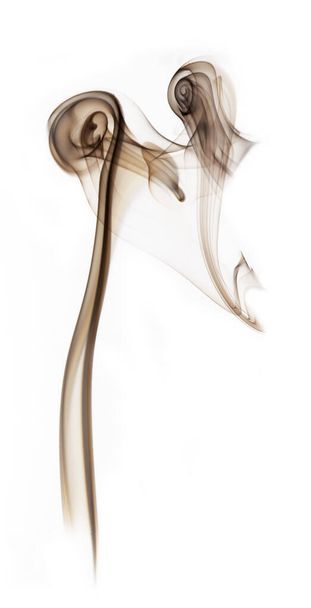 fine art abstract photo of fuzzy shapes of smoke on a white background. - Foto, immagini