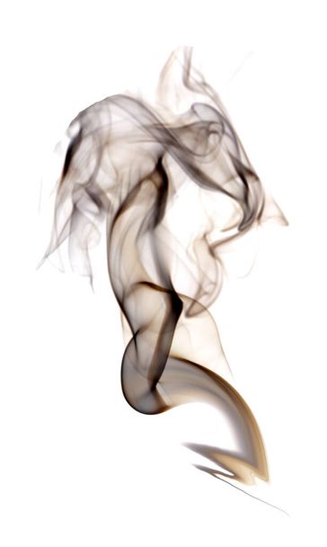 fine art abstract photo of fuzzy shapes of smoke on a white background. - Foto, immagini