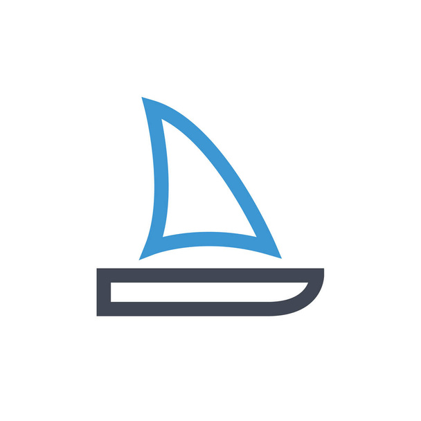 sailboat icon vector design  - Vector, imagen