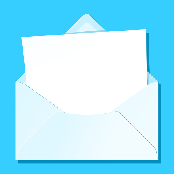 Blank letter in envelope - Vector, Image