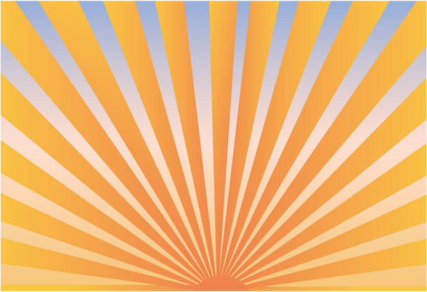 abstrakter Hintergrund aus orangen und silbernen Sonnenstrahlen. Vektorillustration - Vektor, Bild