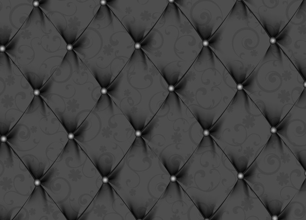 Black satin upholstery pattern - Vector, Image