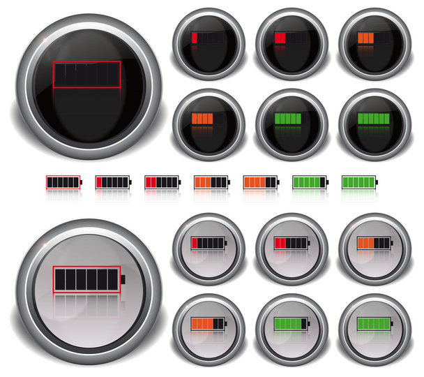 set battery level icons - Vector, Image