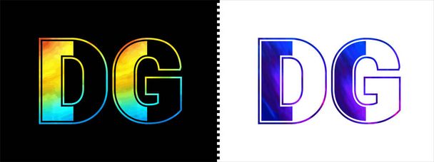 Eşsiz DG harfi simge vektör şablonu. Şirket işleri için kaliteli alfabe logosu tasarımı - Vektör, Görsel