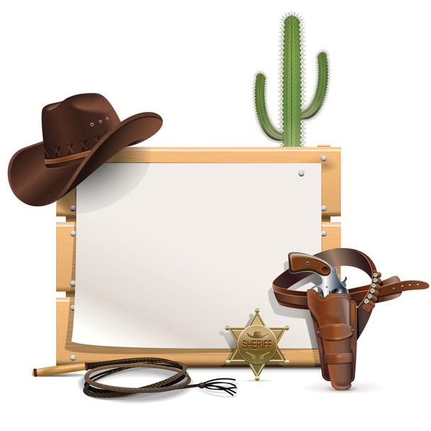 Vector Cowboy Frame - Διάνυσμα, εικόνα