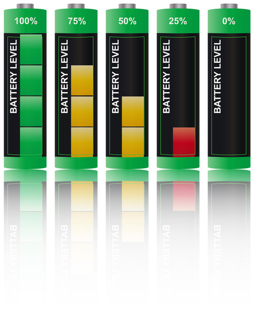 set battery level - Διάνυσμα, εικόνα